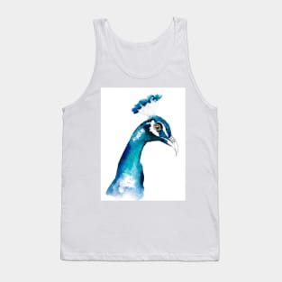 Head of blue peacock Tank Top